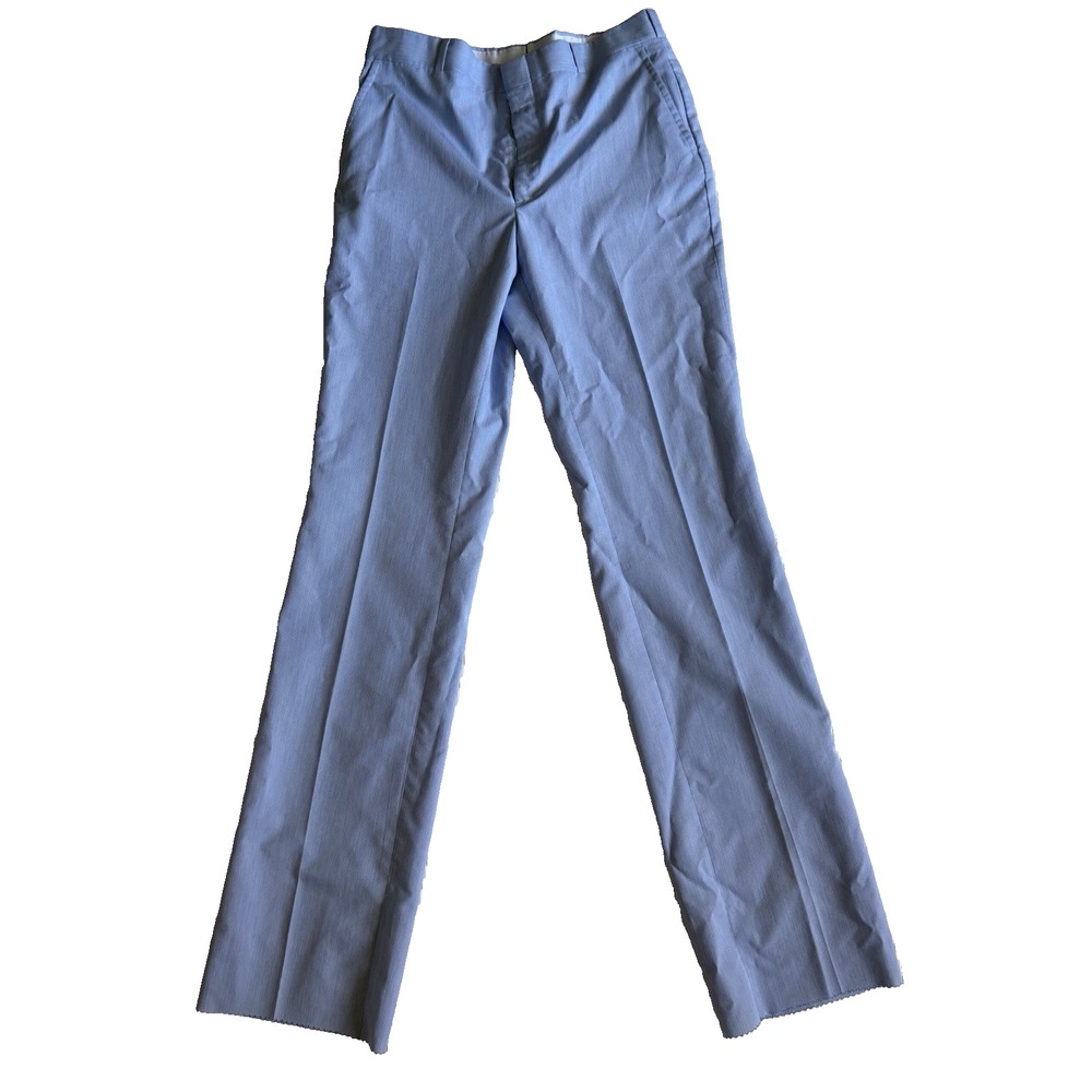 NEW mens blue white stripe Vintage 80s pants trousers‎ lightweight straight 34